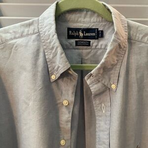 Cotton chambray dress shirt